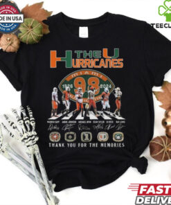 The Miami Hurricanes 98th Anniversary 1926 2024 Thank You For The Memories Walking Signatures Shirt