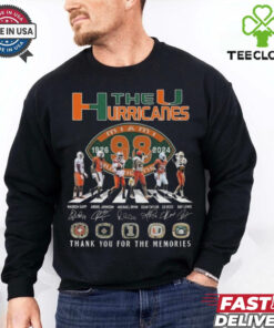 The Miami Hurricanes 98th Anniversary 1926 2024 Thank You For The Memories Walking Signatures Shirt