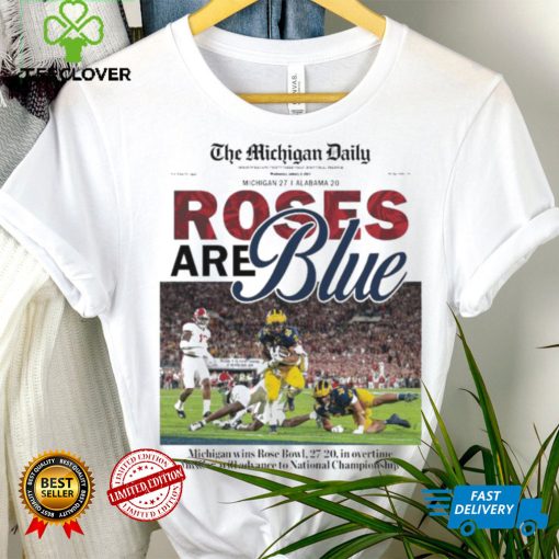 The Michigan Daily Rose Are Blue Front Cover Shirt