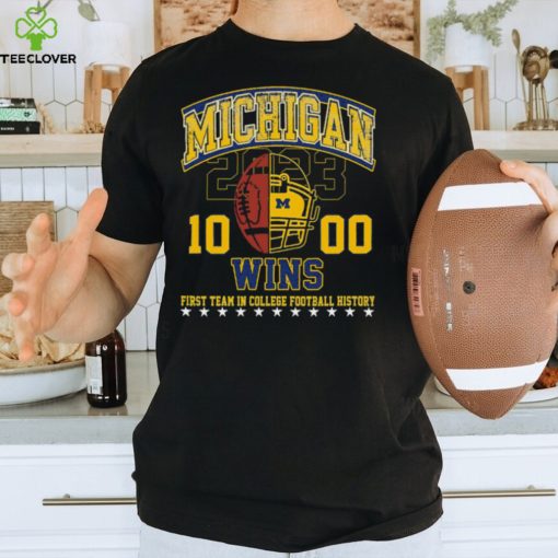 The Michigan Wolverines 1000 Wins First Team In College Football History 2023 Shirt