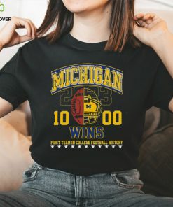 The Michigan Wolverines 1000 Wins First Team In College Football History 2023 Shirt