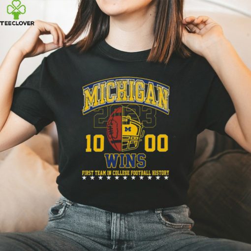 The Michigan Wolverines 1000 Wins First Team In College Football History 2023 Shirt