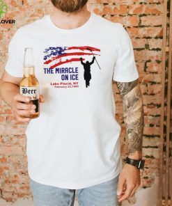 The Miracle on ice hockey Lake Placid 1980 American flag shirt