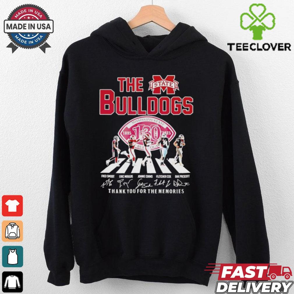 The Mississippi State Bulldogs 130th Anniversary 1895 2025 thank you for the memories shirt The Mississippi State Bulldogs 130th Anniversary 1895 2025 thank you for the memories shirt