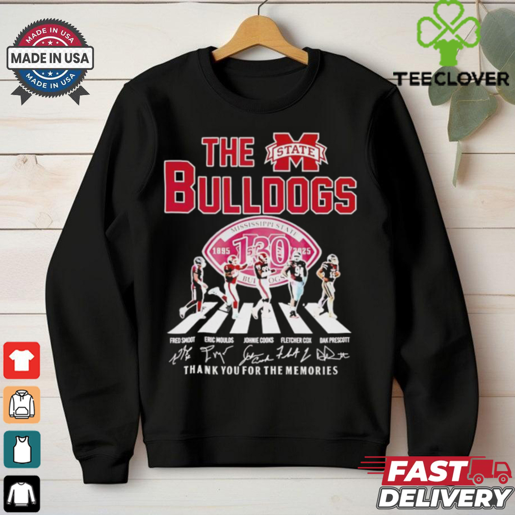 The Mississippi State Bulldogs 130th Anniversary 1895 2025 thank you for the memories shirt The Mississippi State Bulldogs 130th Anniversary 1895 2025 thank you for the memories shirt
