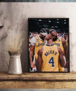 The Moment Of Lonnie Walker LeBron James And Anthony Davis Los Angeles Lakers Vs Golden State Warriors Wall Decor Poster Canvas