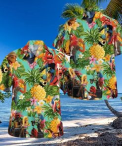 The Muppet Electric Mayhem Pineapple Tropical Summer Hawaiian Shirt