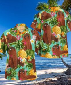 The Muppet Mr Snuffleupagus Pineapple Summer Hawaiian Shirt