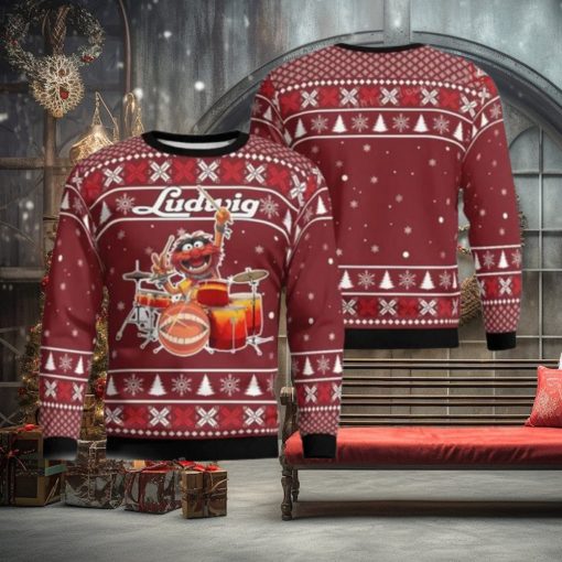 The Muppets Drummer Ludwig Christmas Ugly Sweater Party