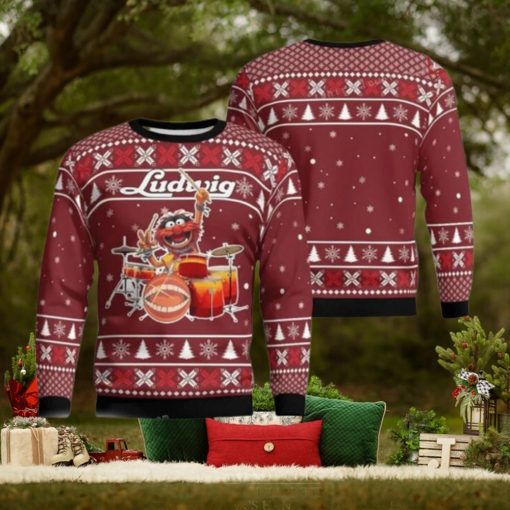 The Muppets Drummer Ludwig Christmas Ugly Sweater Party