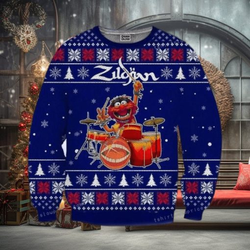 The Muppets Playing Drum Christmas Ugly Sweater Party