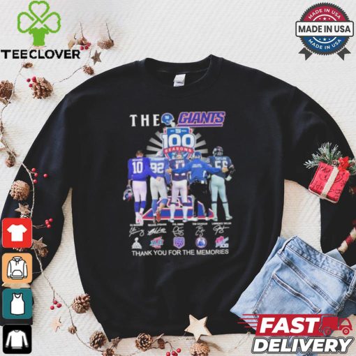 The NY Giants Players 100 Season Thank You For The Memoirs Signatures Shirt