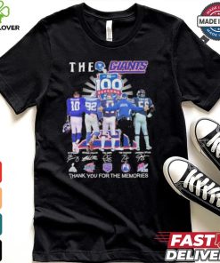 The NY Giants Players 100 Season Thank You For The Memoirs Signatures Shirt