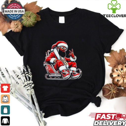 The Neighborhood Santa black Santa Christmas shirt