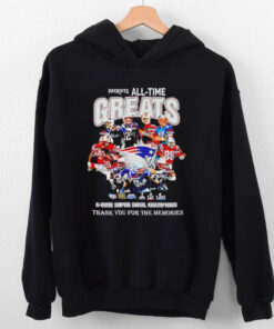 The New England Patriots all time greats 5 time Super Bowl Champions shirt