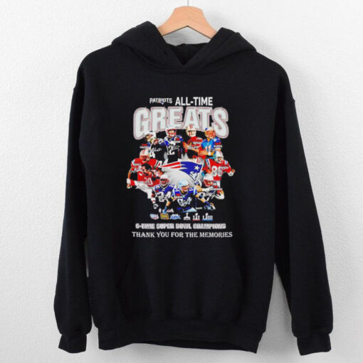 The New England Patriots all time greats 5 time Super Bowl Champions hoodie, sweater, longsleeve, shirt v-neck, t-shirt