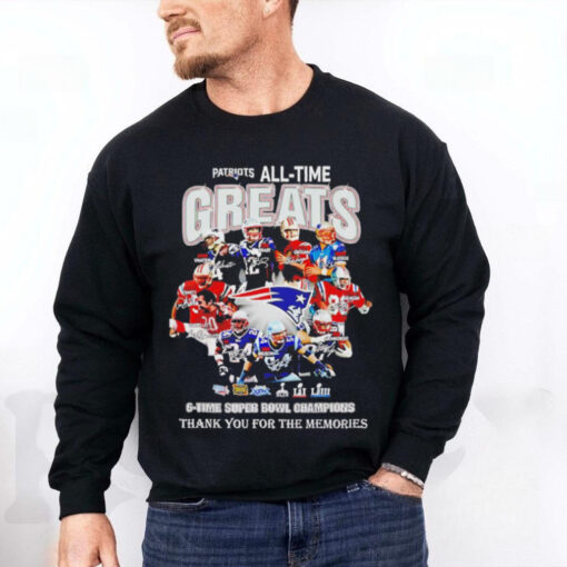 The New England Patriots all time greats 5 time Super Bowl Champions hoodie, sweater, longsleeve, shirt v-neck, t-shirt