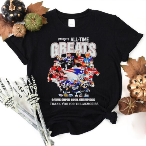 The New England Patriots all time greats 5 time Super Bowl Champions hoodie, sweater, longsleeve, shirt v-neck, t-shirt