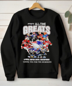 The New England Patriots all time greats 5 time Super Bowl Champions hoodie, sweater, longsleeve, shirt v-neck, t-shirt