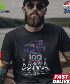 The New York Giants 100 Seasons Thank You For The Memories T Shirt