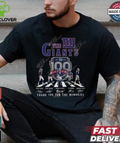 The New York Giants 100 Seasons Thank You For The Memories T Shirt