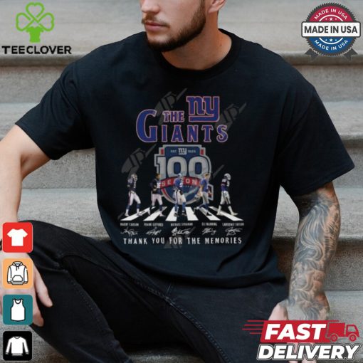 The New York Giants 100 Seasons Thank You For The Memories T Shirt