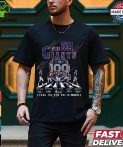 The New York Giants 100 Seasons Thank You For The Memories T Shirt