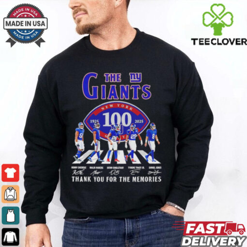 The New York Giants 100th Anniversary 1925 2025 abbey road signature shirt
