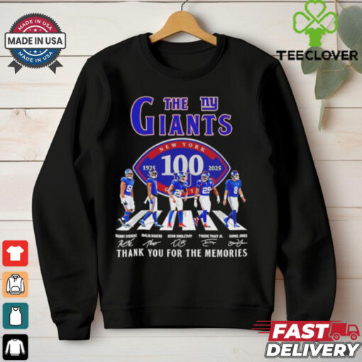 The New York Giants 100th Anniversary 1925 2025 abbey road signature shirt