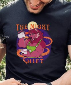 The Night Shift wolf with capuchino coffee shirt