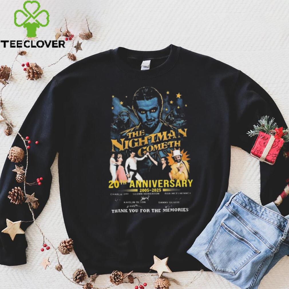 The Nightman Cometh 20th Anniversary 2005 2025 Signatures shirt The Nightman Cometh 20th Anniversary 2005 2025 Signatures shirt
