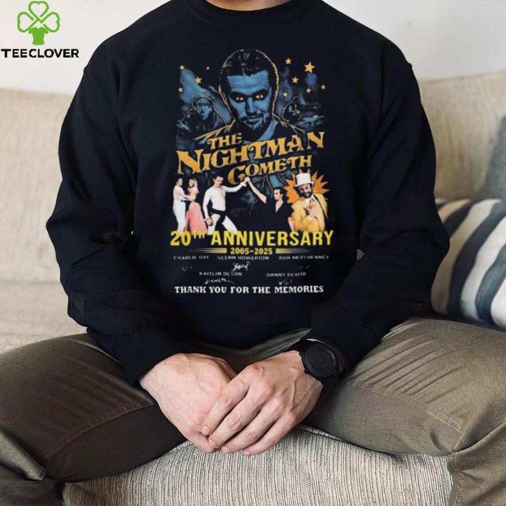 The Nightman Cometh 20th Anniversary 2005 2025 Signatures shirt The Nightman Cometh 20th Anniversary 2005 2025 Signatures shirt