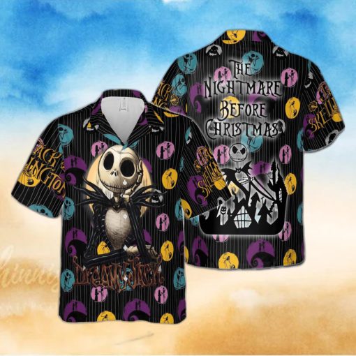 The Nightmare Before Christmas Dreamy Jack Hawaiian 3D Shirt For Men And Women Gift Short Sleeve Beach Shirt