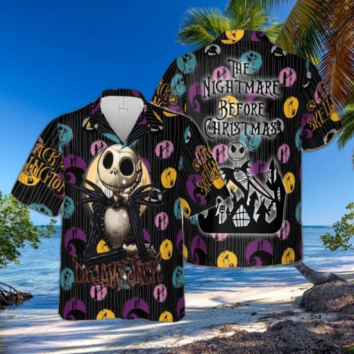 The Nightmare Before Christmas Dreamy Jack Hawaiian 3D Shirt For Men And Women Gift Short Sleeve Beach Shirt