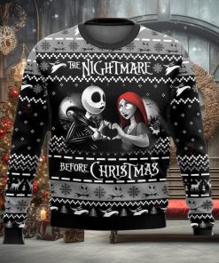 The Nightmare Before Christmas Jack and Sally Ugly Sweater Christmas 3D Printed