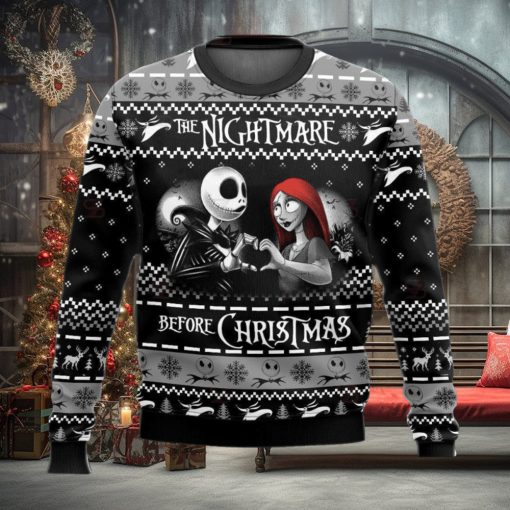 The Nightmare Before Christmas Jack and Sally Ugly Sweater Christmas 3D Printed