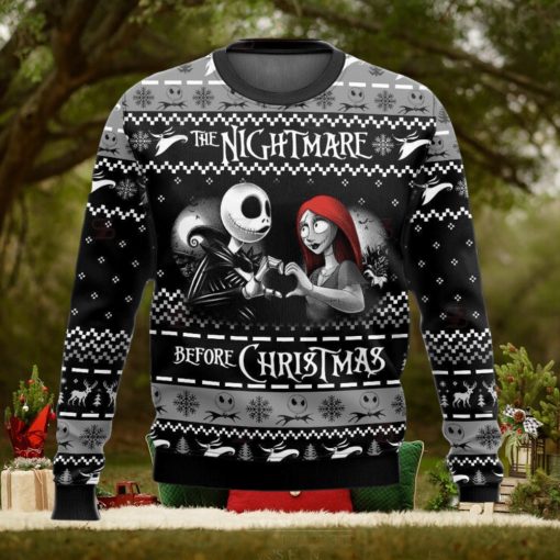 The Nightmare Before Christmas Jack and Sally Ugly Sweater Christmas 3D Printed