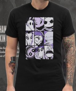 The Nightmare Before Christmas Purple Grid Boyfriend Fit Girls T Shirt