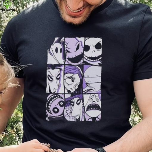 The Nightmare Before Christmas Purple Grid Boyfriend Fit Girls T Shirt