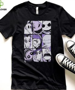 The Nightmare Before Christmas Purple Grid Boyfriend Fit Girls T Shirt