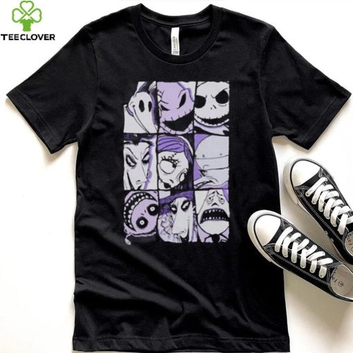 The Nightmare Before Christmas Purple Grid Boyfriend Fit Girls T Shirt