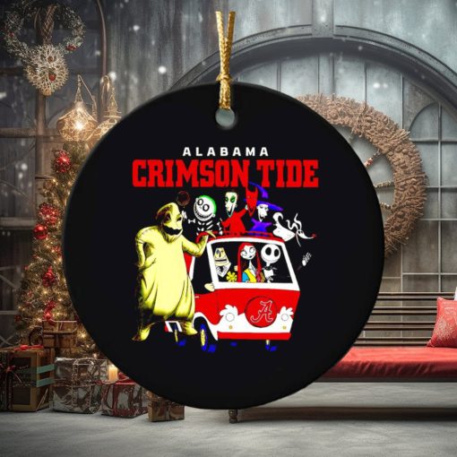 The Nightmare Before Christmas characters Alabama Crimson Tide on the car ornament