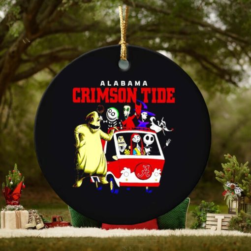 The Nightmare Before Christmas characters Alabama Crimson Tide on the car ornament