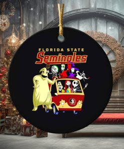 The Nightmare Before Christmas characters Florida State Seminoles on the car ornament