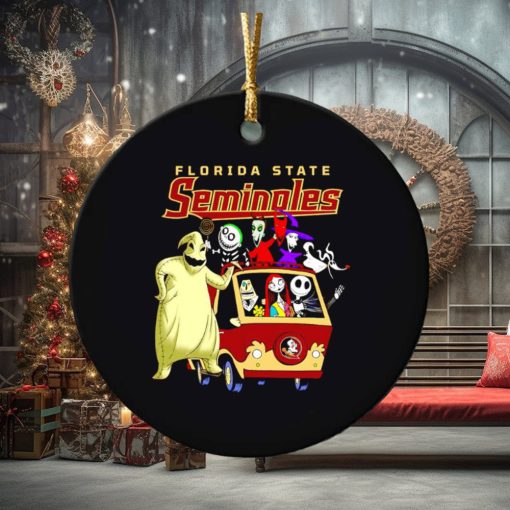 The Nightmare Before Christmas characters Florida State Seminoles on the car ornament