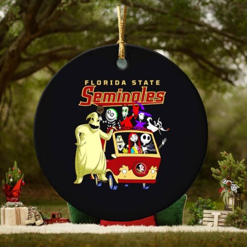 The Nightmare Before Christmas characters Florida State Seminoles on the car ornament