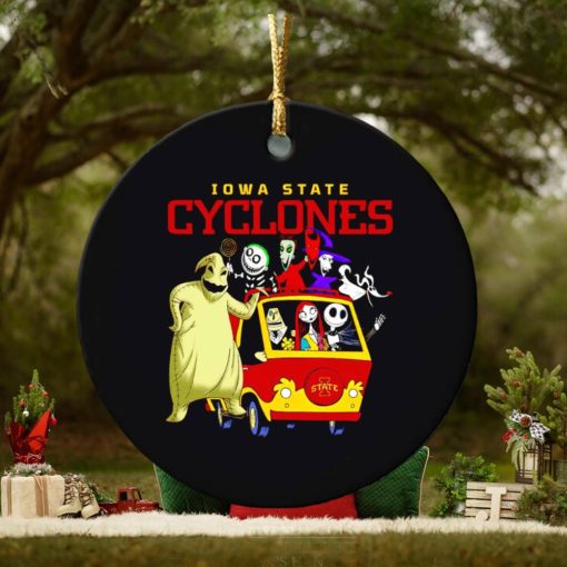 The Nightmare Before Christmas characters Iowa State Cyclones on the car ornament