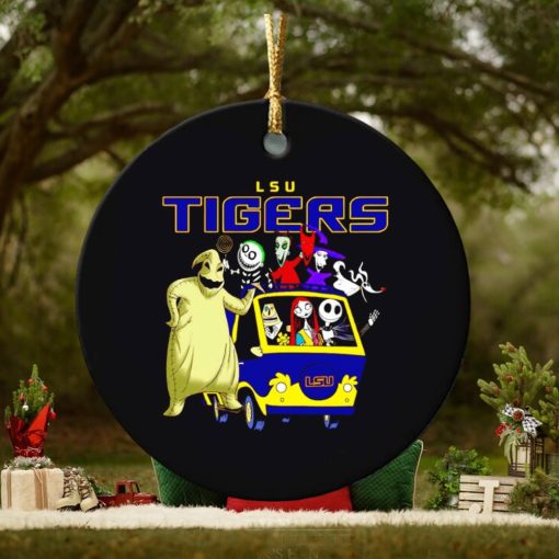 The Nightmare Before Christmas characters LSU Tigers on the car ornament