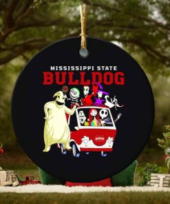 The Nightmare Before Christmas characters Mississippi State Bulldogs on the car ornament