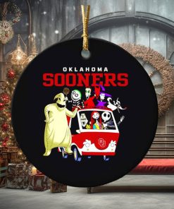 The Nightmare Before Christmas characters Oklahoma Sooners on the car ornament